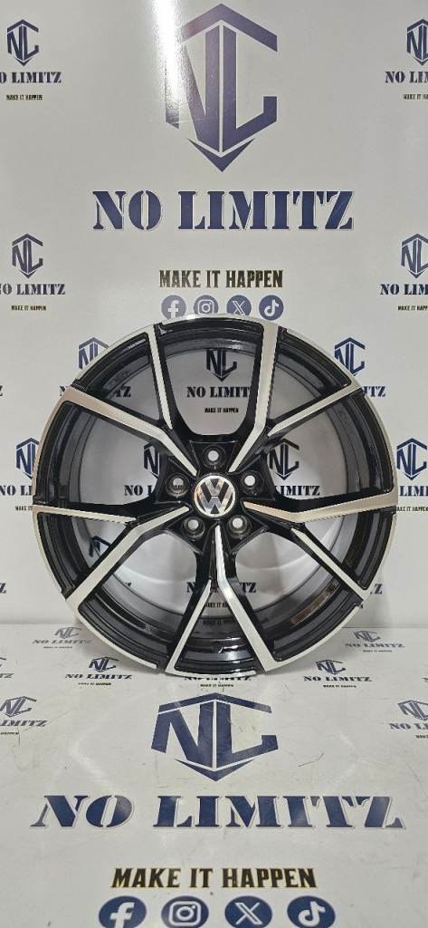 BRAND NEW VOLKSWAGEN 17" GOLF R ESTORIL STYLE ALLOY WHEELS CADDY PASSAT GT 5x112 DIAMOND CUT