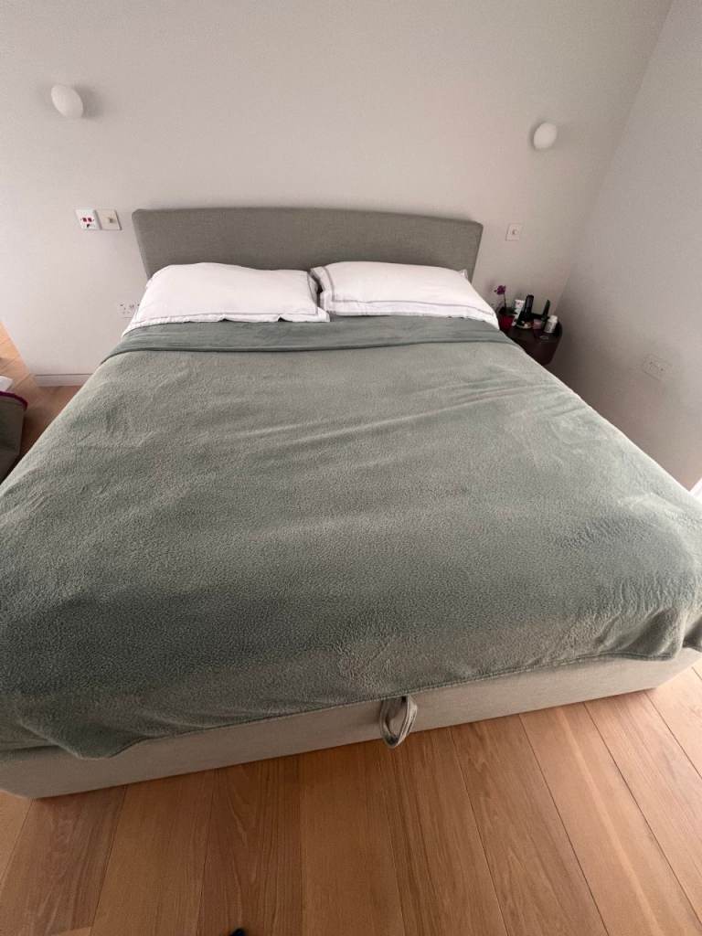 FURL Super King Ottoman Storage Bed in Seaspray green colour.  RRP £3000 will sell for £1100