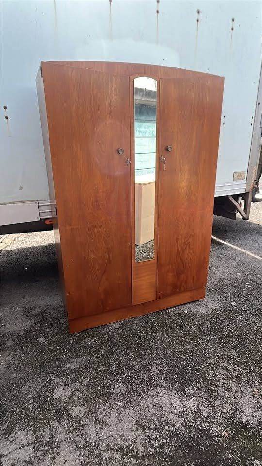  Vintage MCM Teak Double Wardrobe with 2 Keys