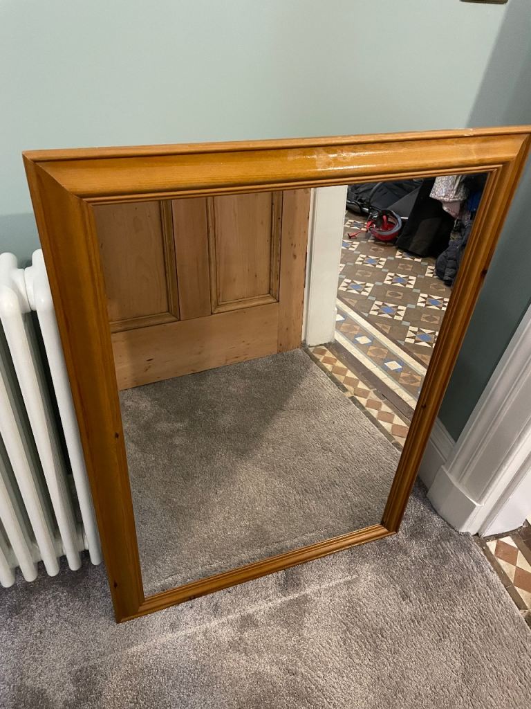 Large pine mirror