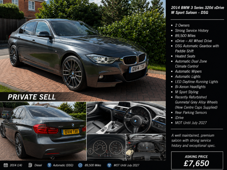 BMW, 3 SERIES, Saloon, 2014, Semi-Auto, 1995 (cc), 4 doors