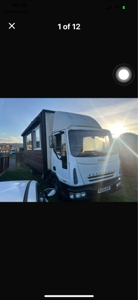 Iveco truck with catering box on the back 