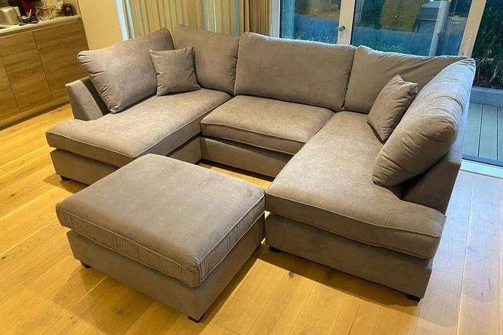4pc cinema u shape high back sofa 