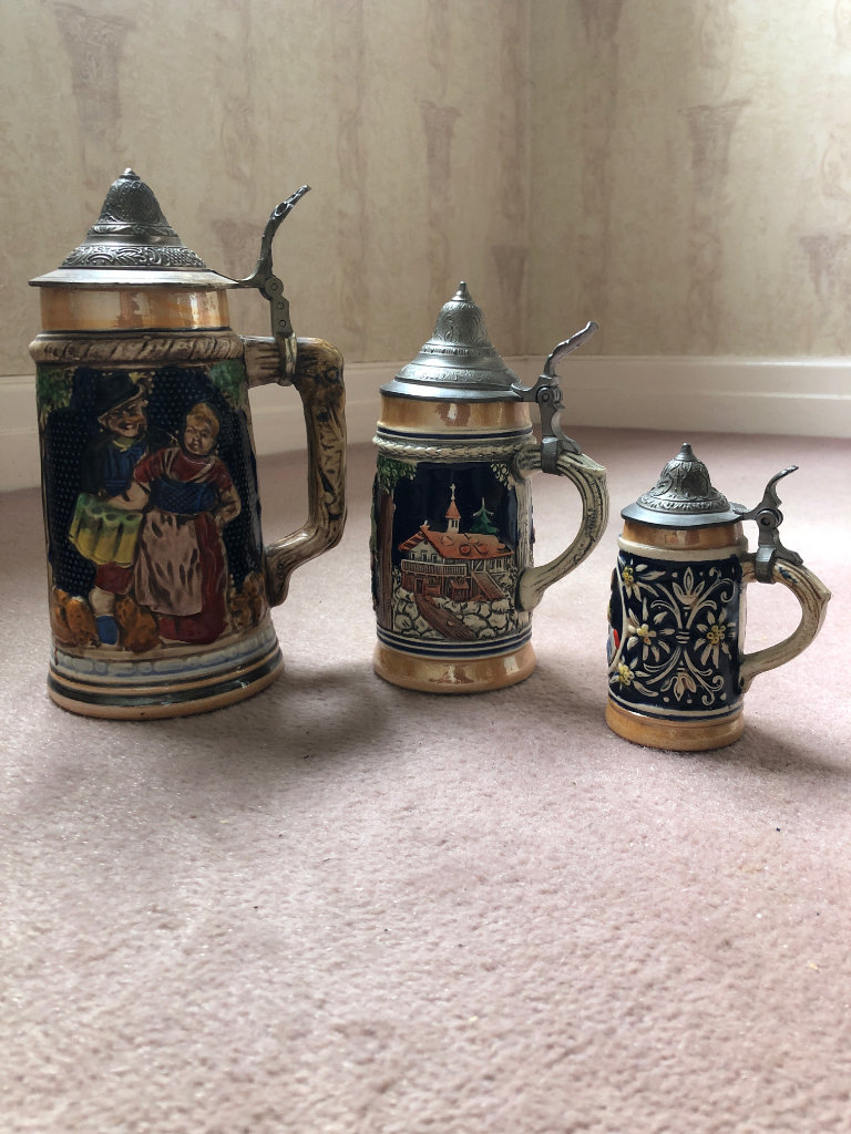 German Beer Steins Set of 3
