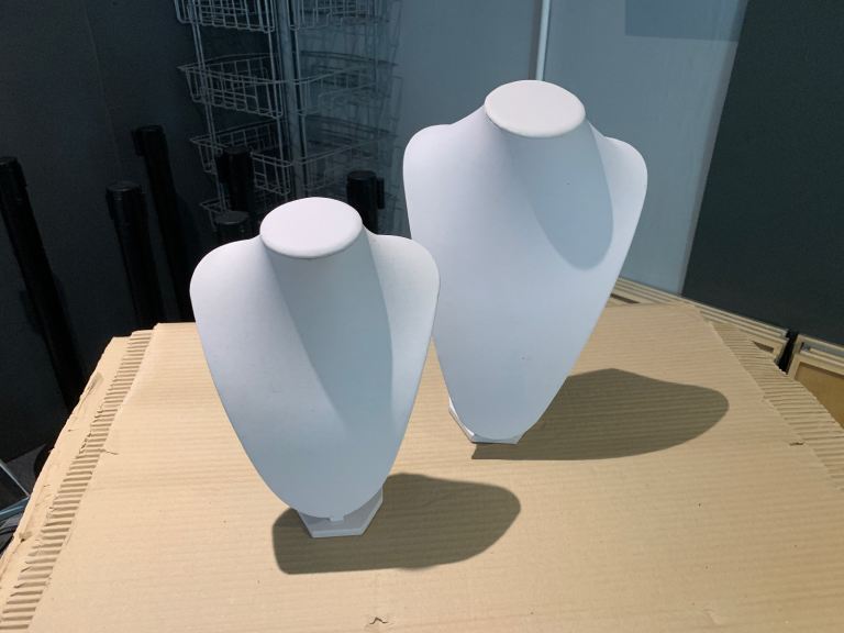 2 x Necklace Bust Display Stands 