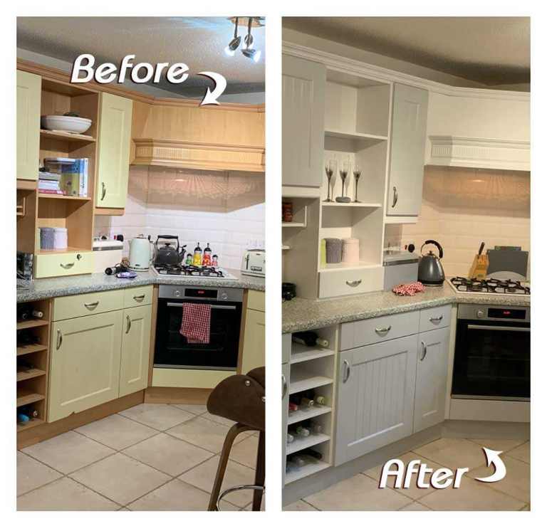 🧹UPVC Paint Spray Your Old Kitchen ✅ Give it a New Glossy, Factory Finish