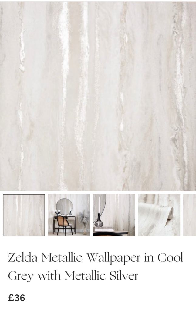 Zelda Metallic in Cool Grey with Metallic Silver