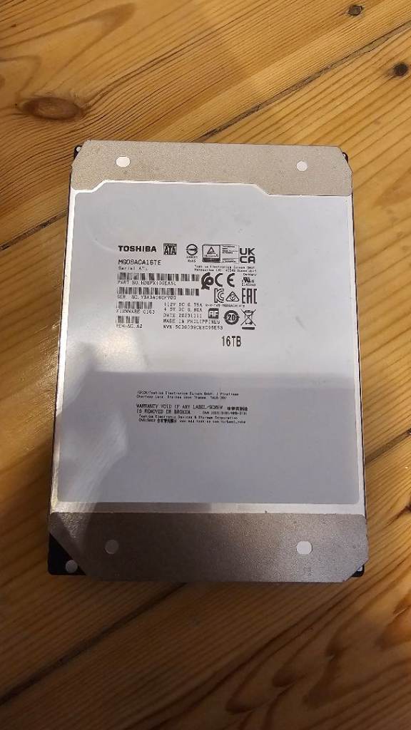 Toshiba 16TB Hard drive