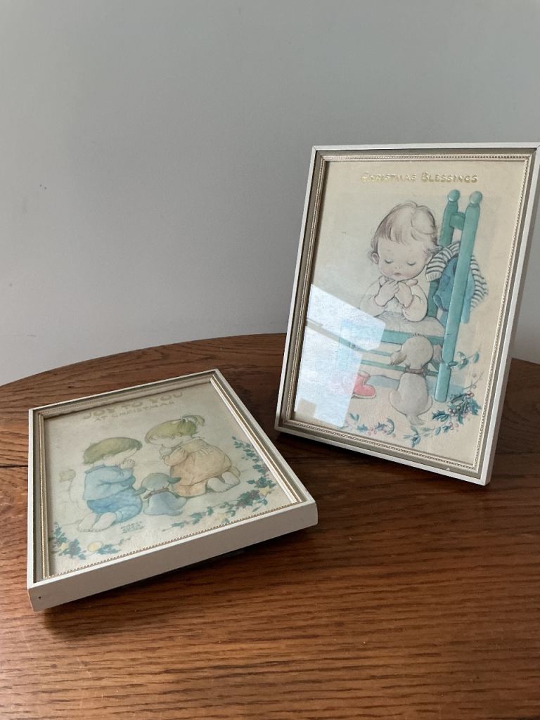 Pair of Lucy Atwell framed Christmas Pictures
