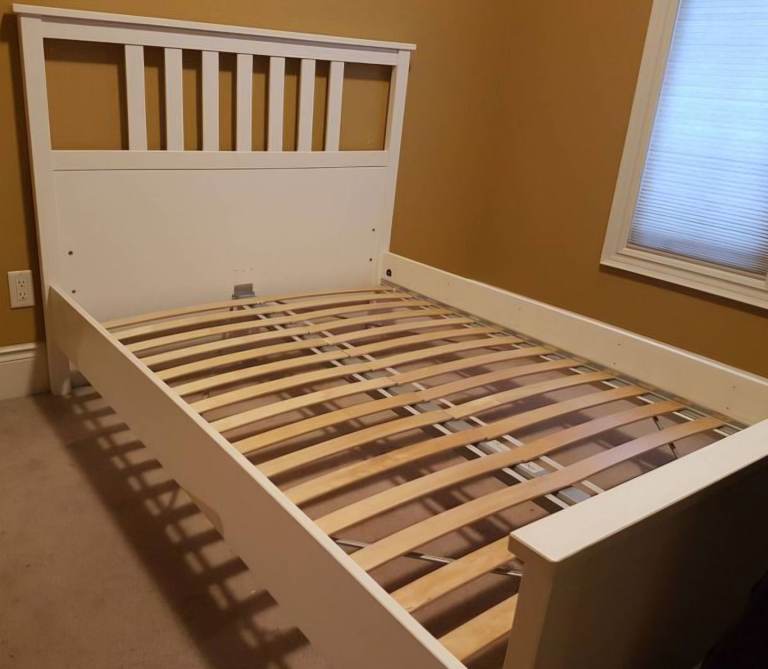 Ikea HEMNES white double bed frame with DELIVERY 