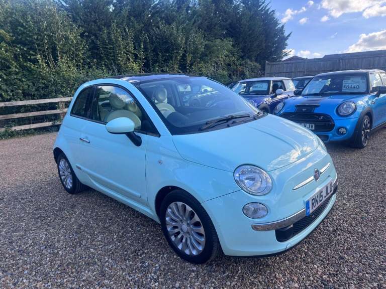 FIAT 500 1.2 Lounge Euro 6 (s/s) 3dr (green) 2015