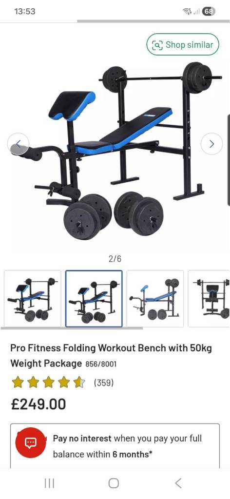 Weight bench and weights