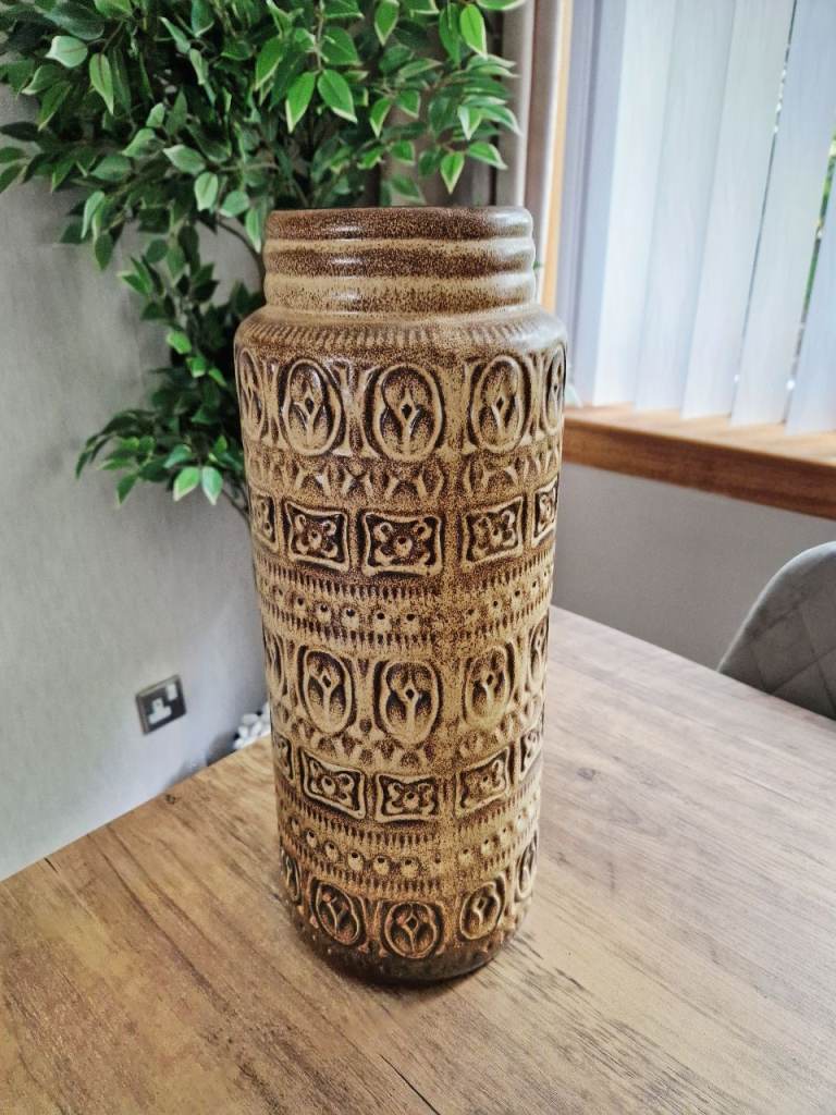 Vintage West German pottery floor vase by Scheurich Keramik (289-41)