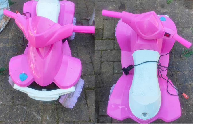 pink electrical ride on bike 
