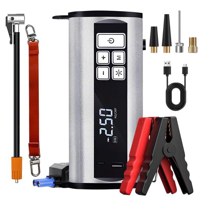 Car Jump Starter with Air Compressor 2in1 (up to 6.0L Petrol or 4.0L Diesel)