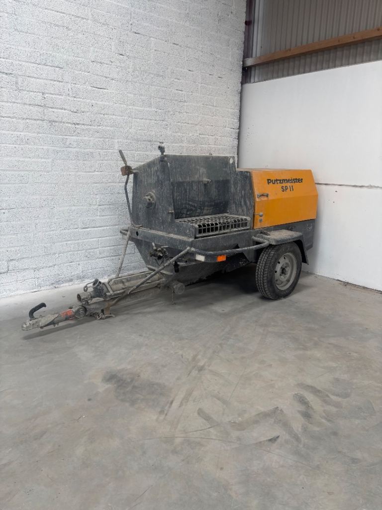 Putzmeister SP 11 Trailer Mounted Plastering Machine – Fair Condition