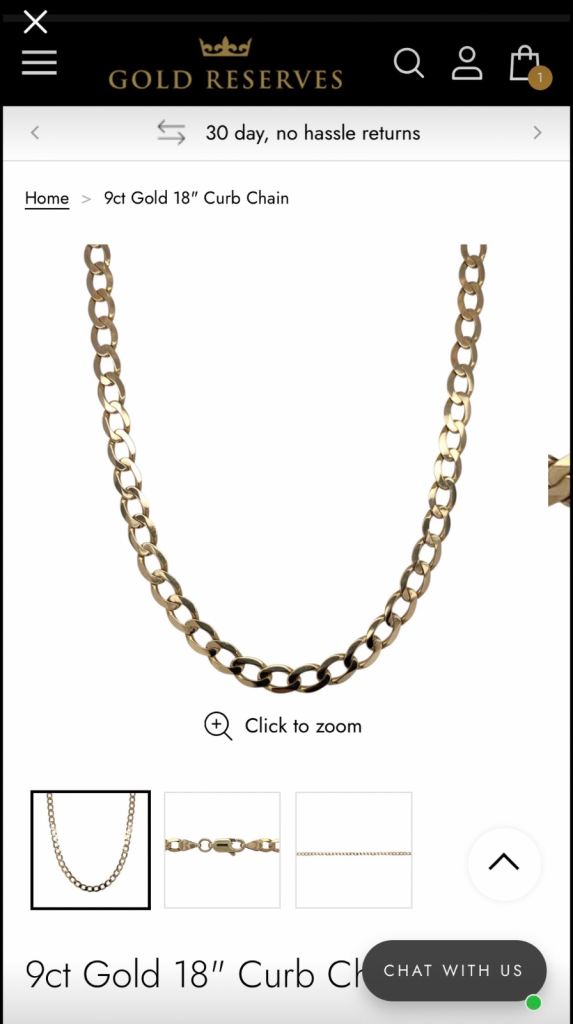 9ct gold chain
