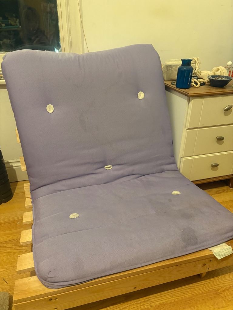 Purple single futon