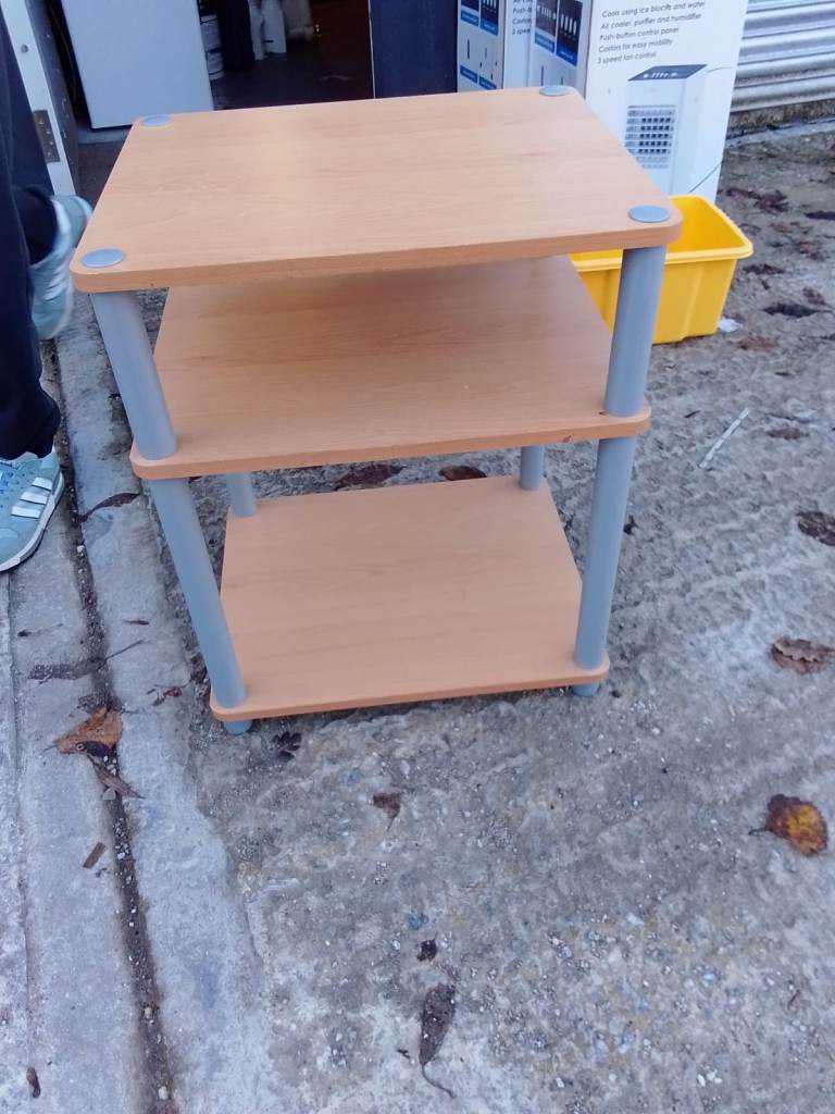 image for Beech hifi unit /side table