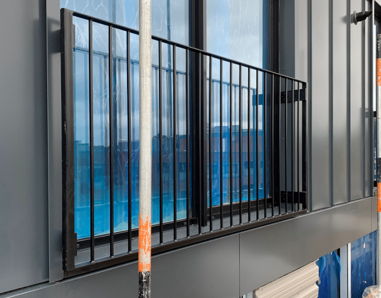 Steel Juliet Balcony – Vertical Bar Design | Modern & Secure