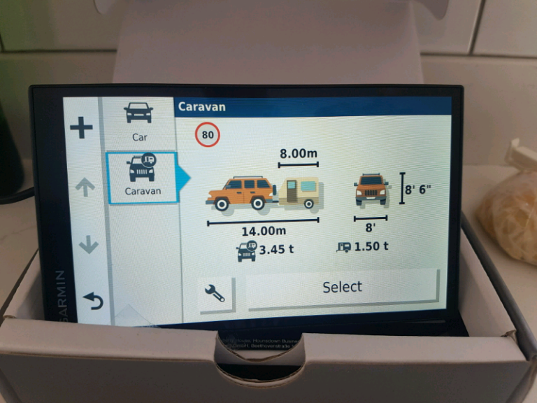 Garmin 780 camper caravan satnav