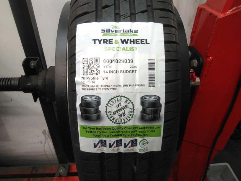 185 70 R14 88h Kapsen Hd918 6mm Partworn Pressurte Tested Tyre