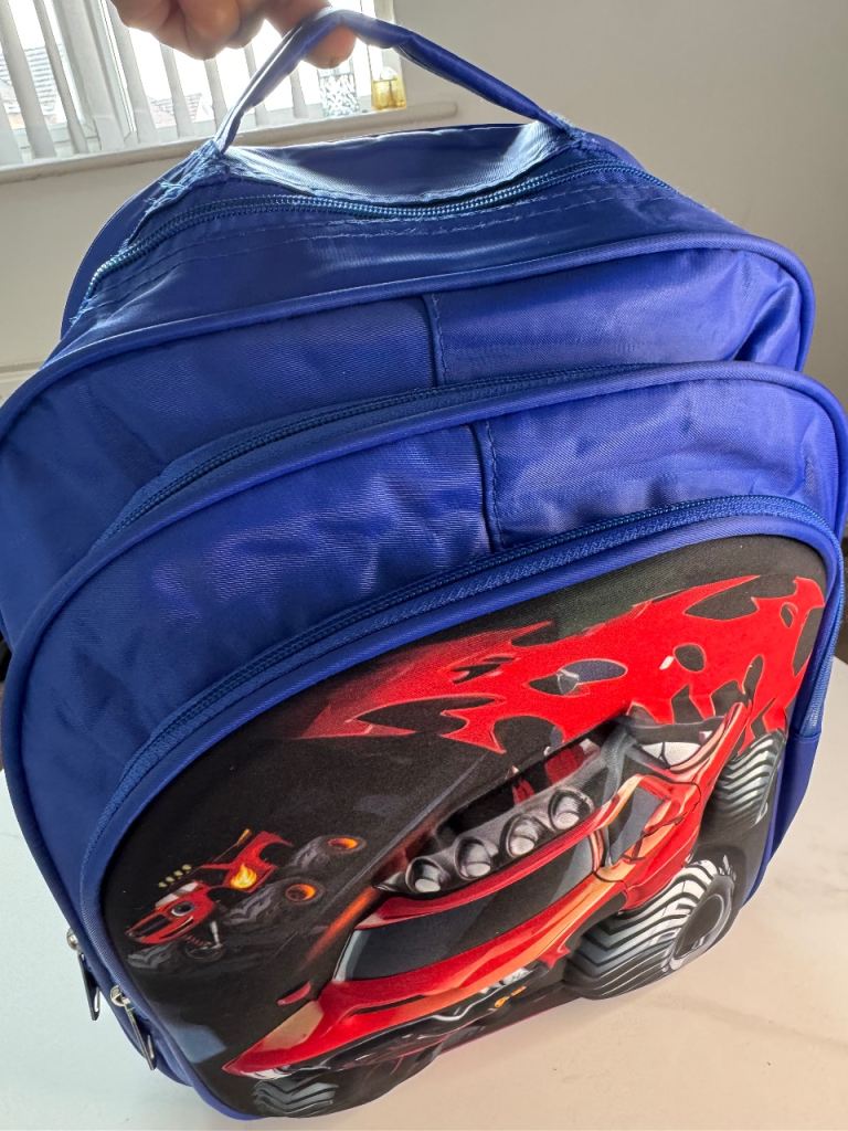 Kids Blue Monster Truck Backpack – As Good As New