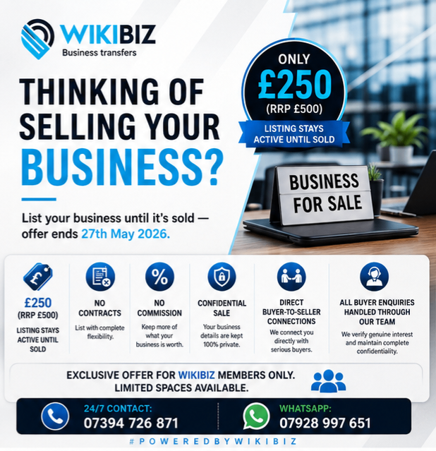 Thinking of selling your business? List your business until it’s sold — offer ends 27th May 2026.