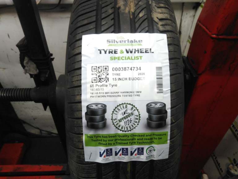 185 65 R15 88h Sunny Harmonic 5mm Partworn Pressure Tested Tyre