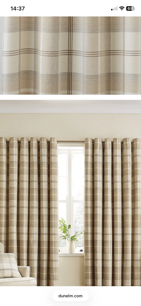 Highland check dunelm curtains