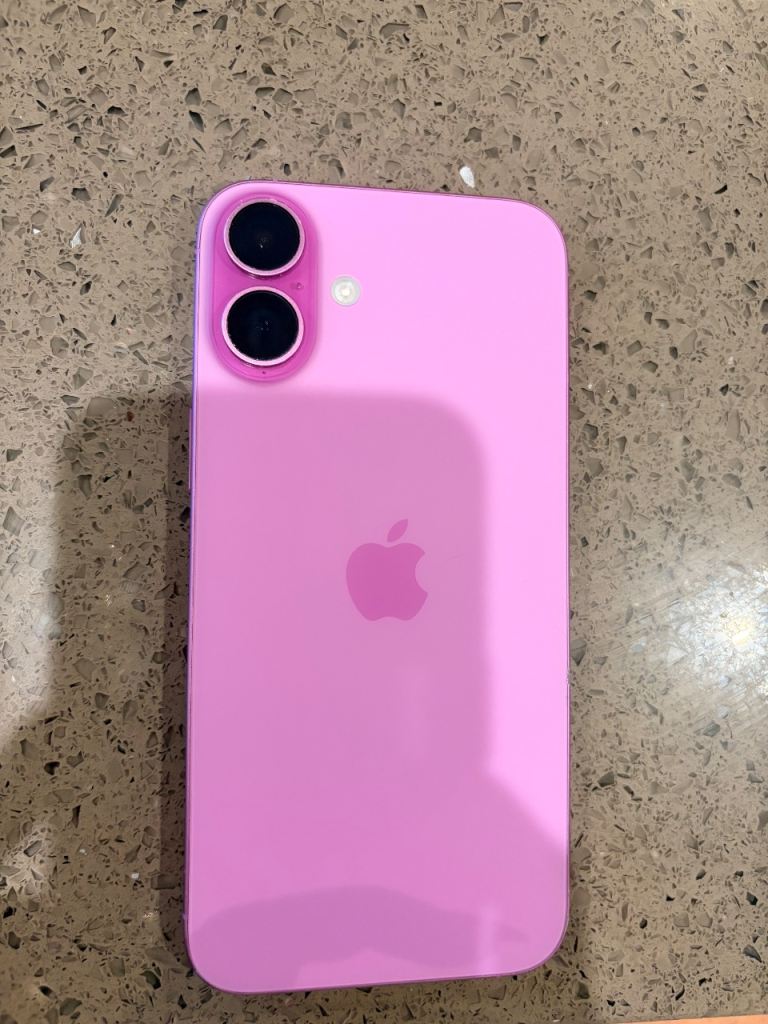 Pink Apple iPhone – Fair Condition with Screen Crack