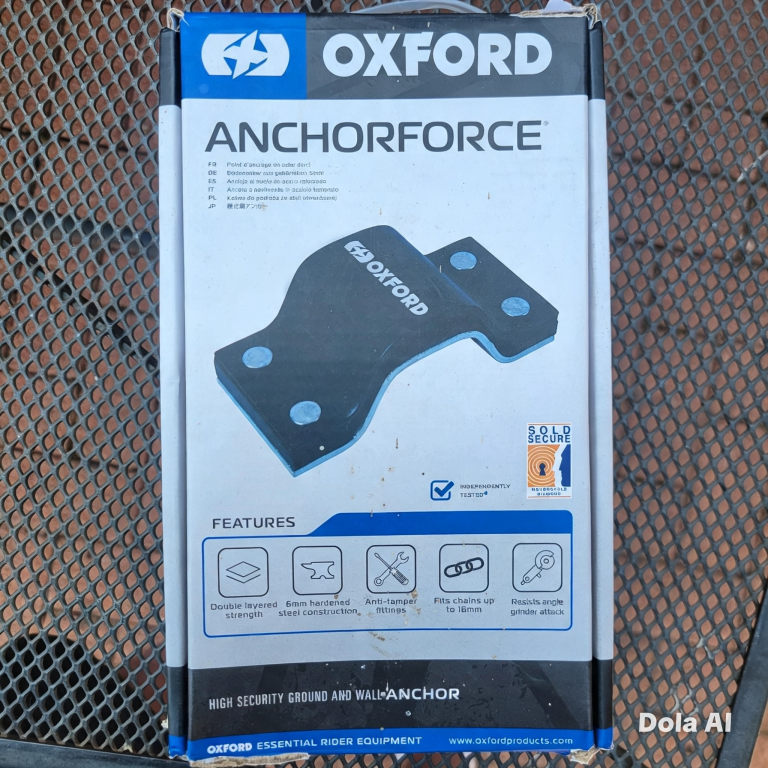 Oxford AnchorForce high-security ground and wall anchor kit