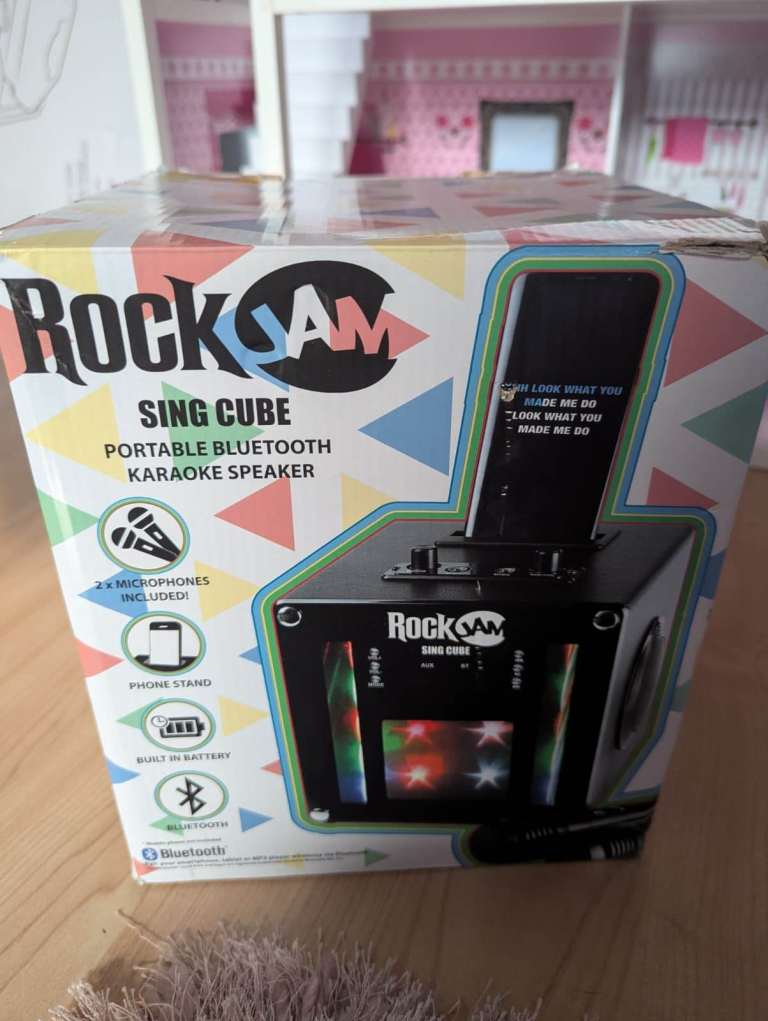 RockJam Sing Cube Portable Bluetooth Karaoke Speaker