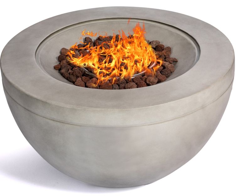 ROUND GAS FIRE PIT BOWL FOR THE GARDEN
