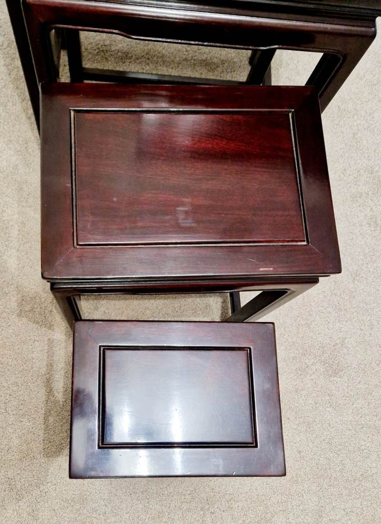 Nest of 4 Chinese Rosewood Tables