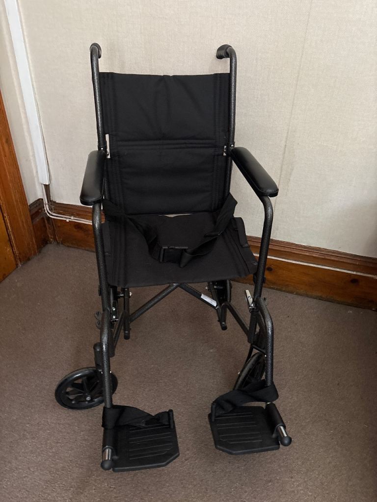 A black wheelchair