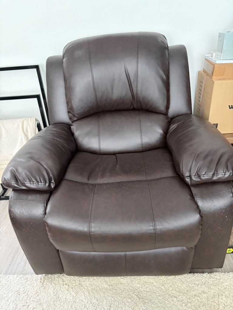 Brown recliner chair