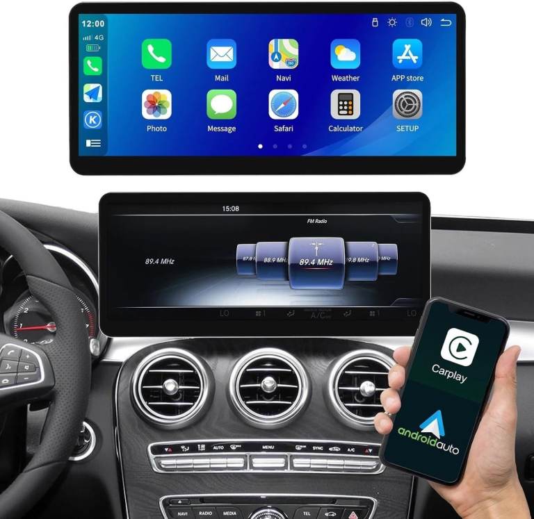 12.3" Mercedes CarPlay Touchscreen Android Auto Multimedia Display