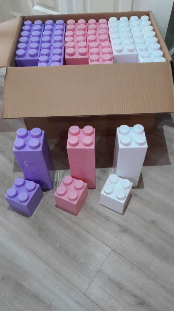 Large Building Blocks - Pink, Purple, White Assortment (BRAND NEW, NEVER BEEN USED)