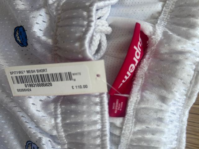 Supreme Spitfire Mesh Shorts White Size M - Brand New, £250.00 for 