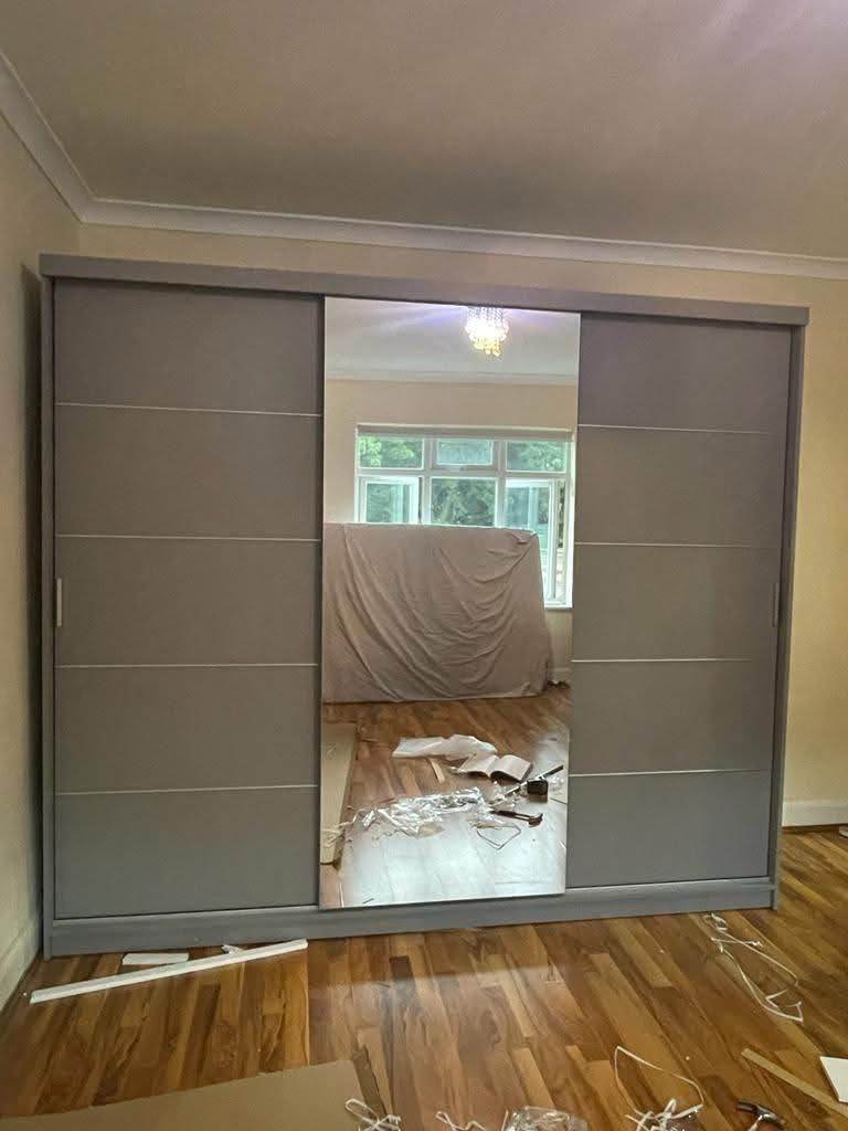 GUARANTEED PRICE- BRAND NEW 2 3 DOOR SLIDING MIRRORS TWO THREE DOOR WARDROBE