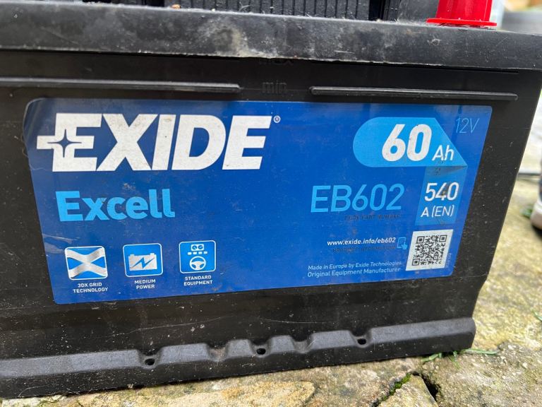 Exide Excell EB602 car battery 
