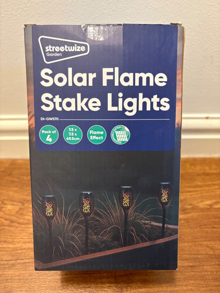 Solar Flame Stake lights (large) *brand new*
