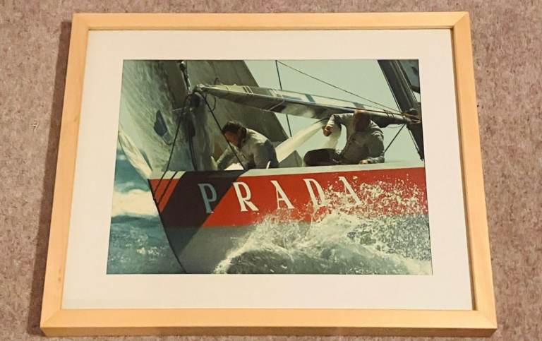1 x Framed & Mounted Special Edition Prada Sailing Print, 43cm H x 53.5cm L, Perfect condition