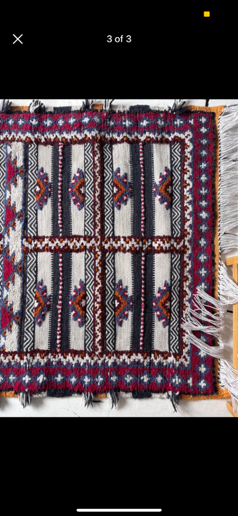 Moroccan rug hand stitched berber