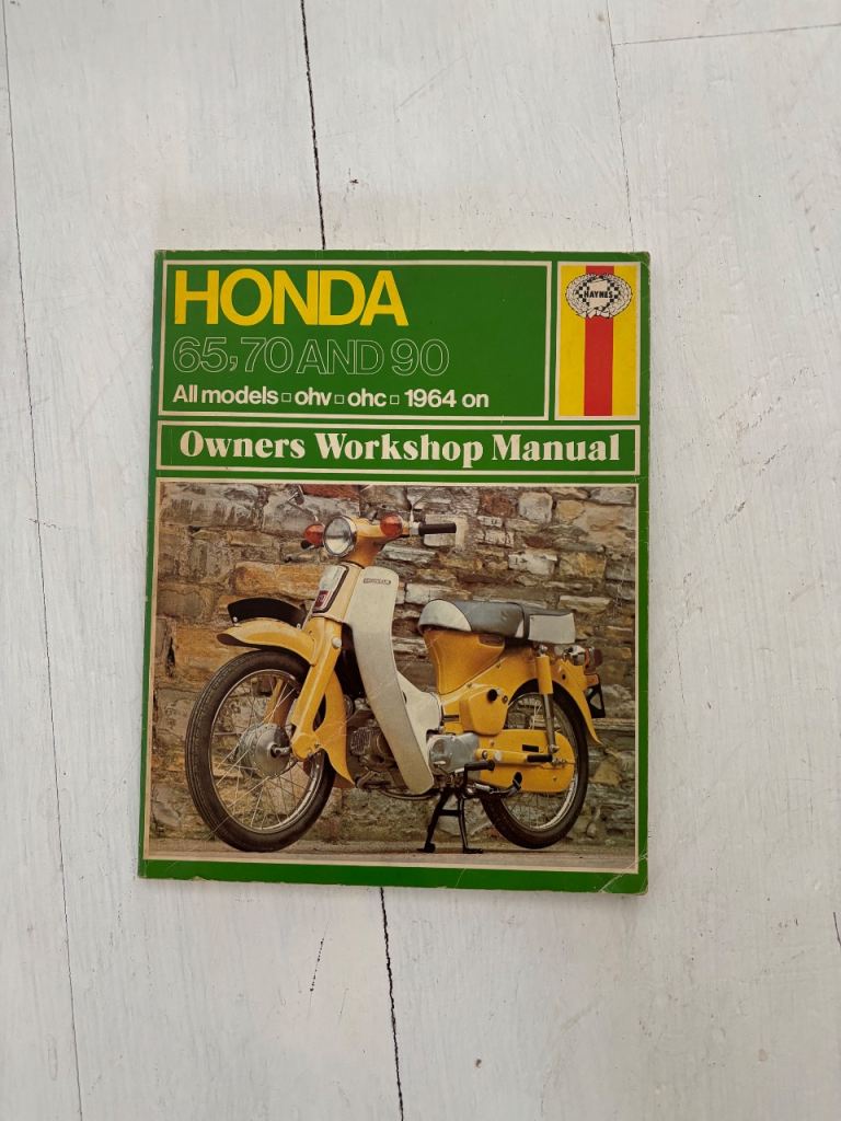 Haynes manual for Honda motorcycle 