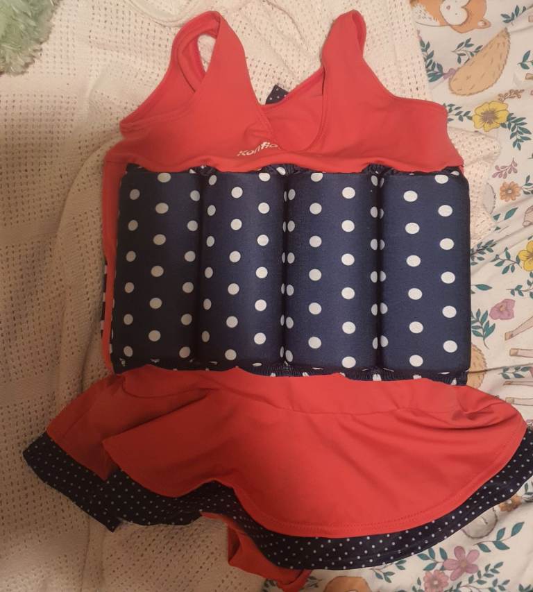 Konfidence Kids Girls Float Swim Suit with Adjustable Float - Ages 2 - 3