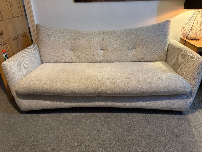 3 Seater Grey Fabric Sofa Bed – £400