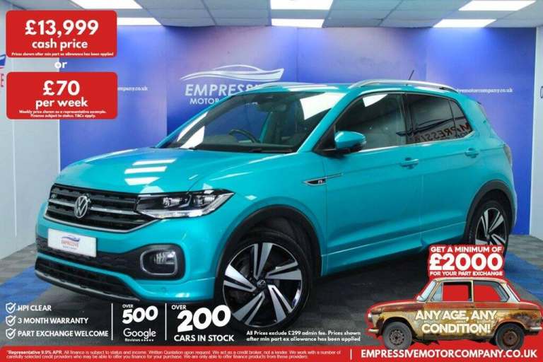 2022 Volkswagen T-Cross 1.0 TSI R-Line SUV 5dr Petrol Manual Euro 6 (s/s) (110 ps) HATCHBACK Petr...