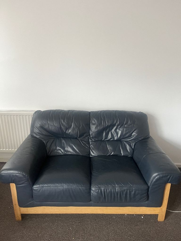 Two seat leather sofa 